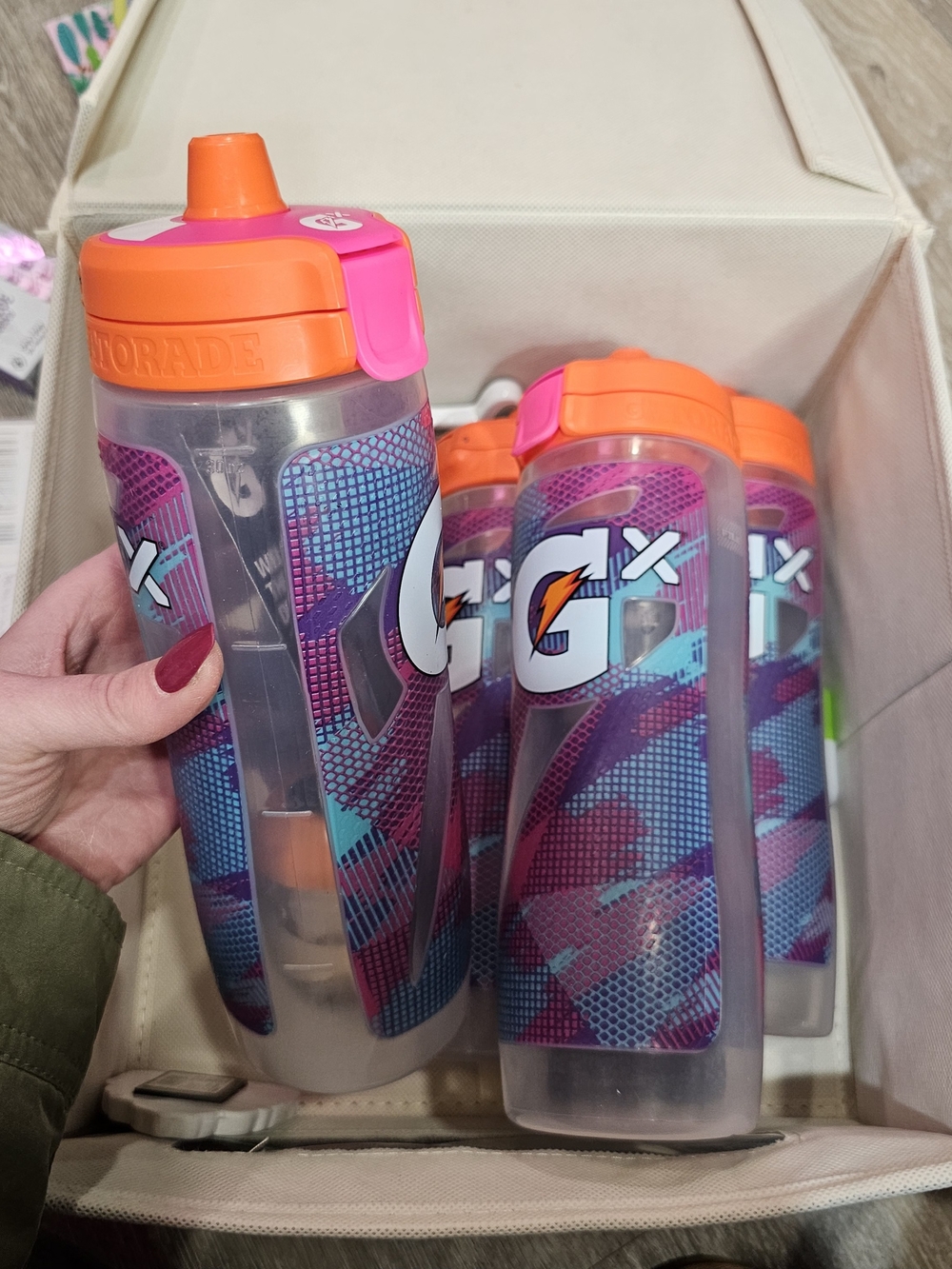 Gatorade Orange & Pink Accent Sports Water Bottle - 32oz